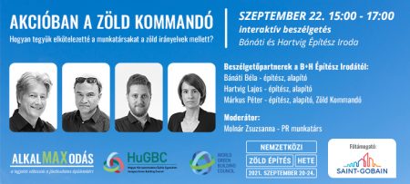 Nemzetközi Zöld Építés Hete - Húsmentes kihívást és irodai kerékpárokat is bevet a Zöld Kommandó