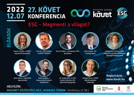 27. KÖVET Konferencia – ESG – megmenti a világot?